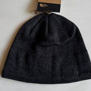 The North Face Jim Beanie Classic Fit Wool Blend Hat Cap TNF Black Heather